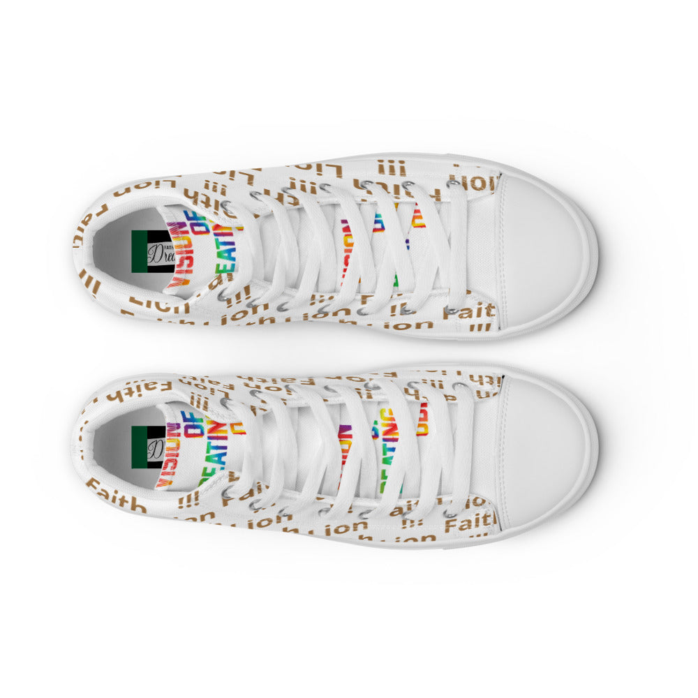 Men’s high top canvas shoes