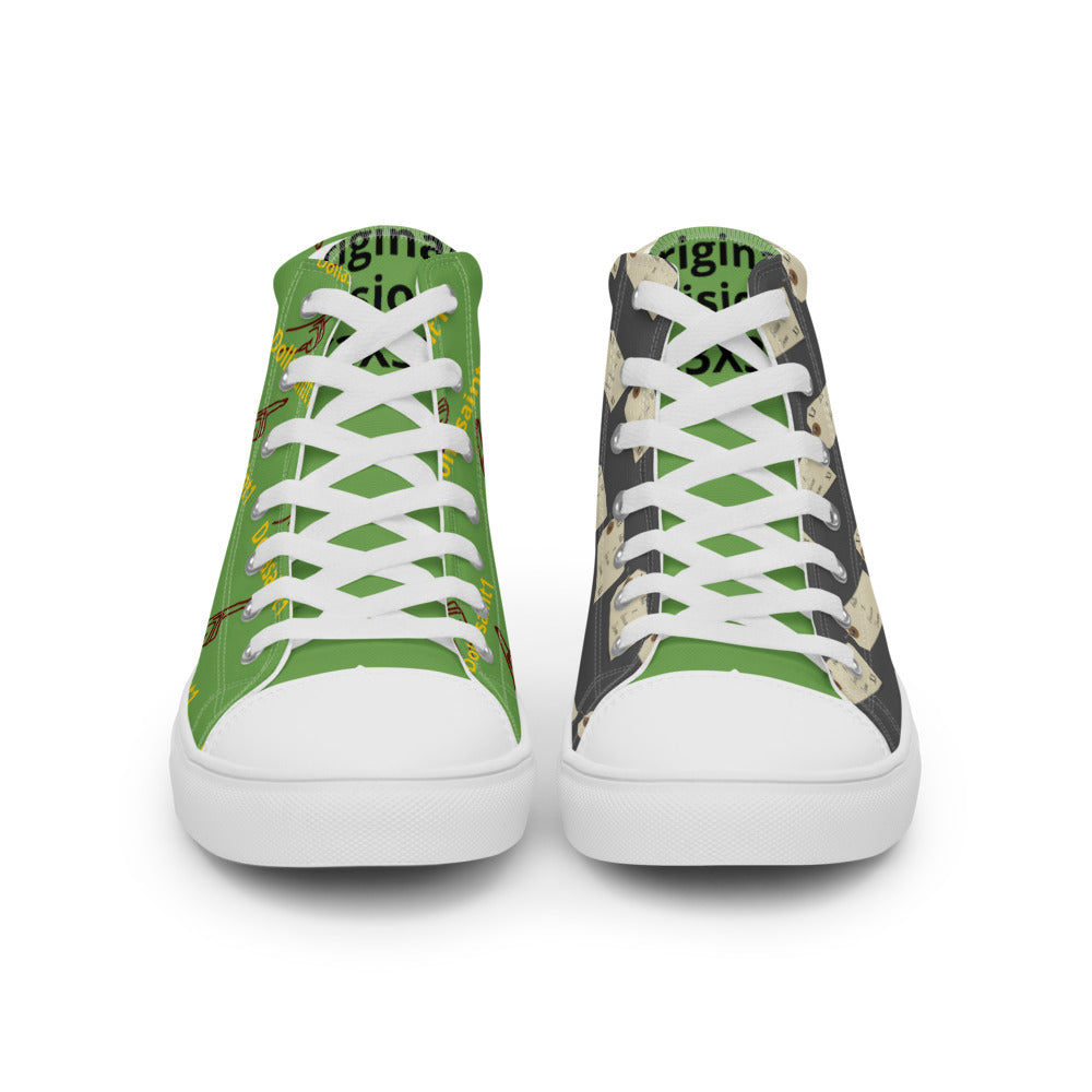 Men’s high top canvas shoes