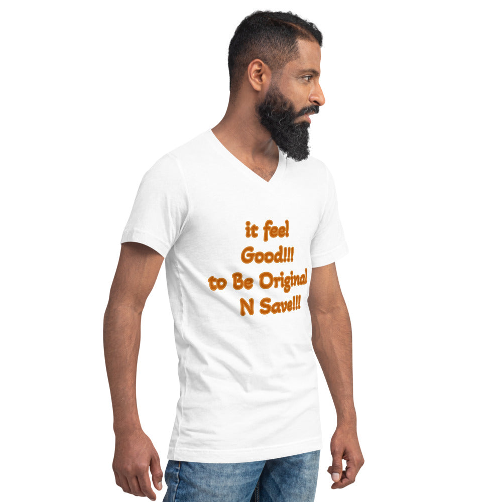 Unisex Short Sleeve V-Neck T-Shirt