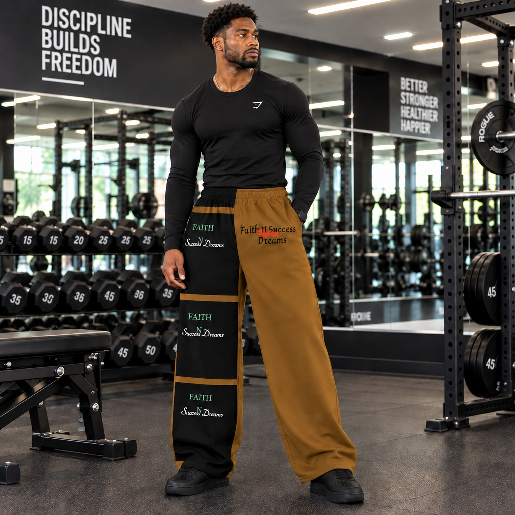 All-over print unisex wide-leg pants