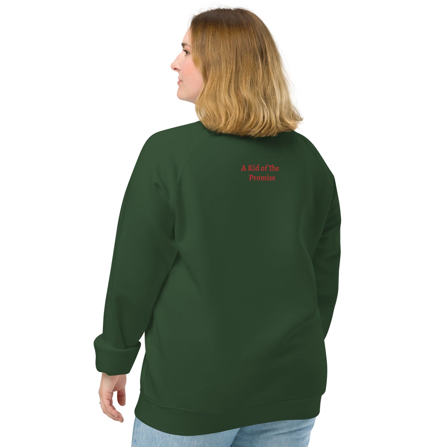 Unisex organic raglan sweatshirt
