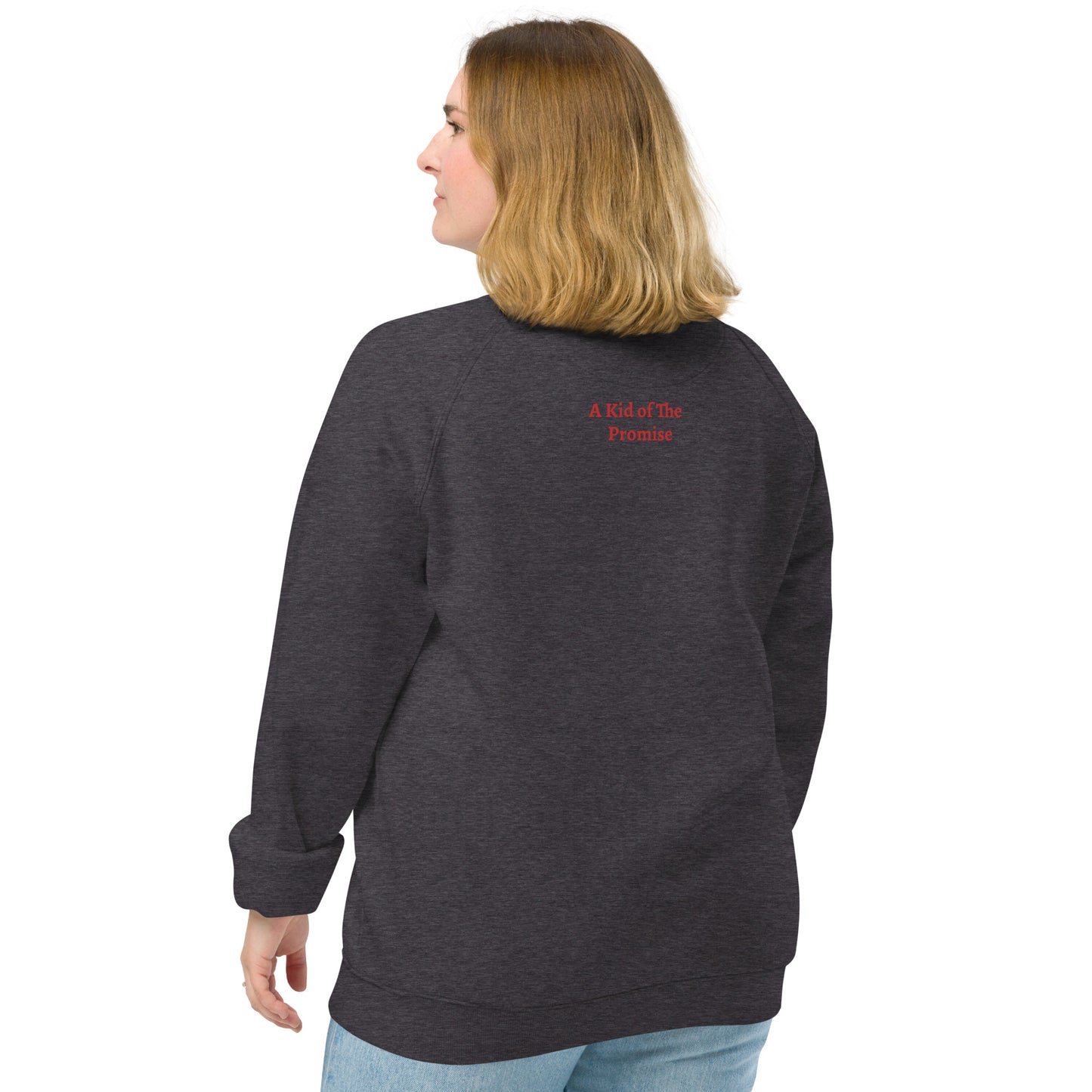 Unisex organic raglan sweatshirt