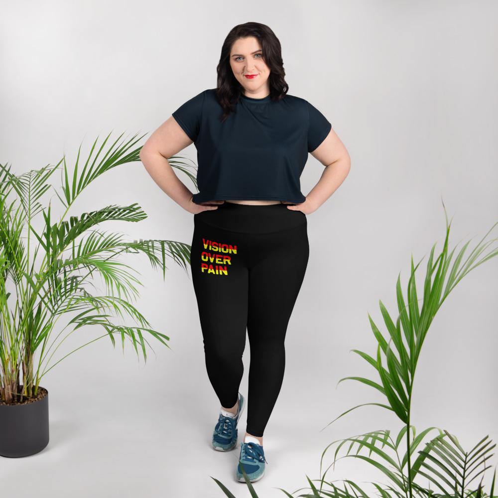 All-Over Print Plus Size Leggings - Faith N Success Dreams 