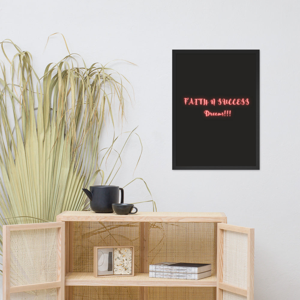 Framed matte paper poster