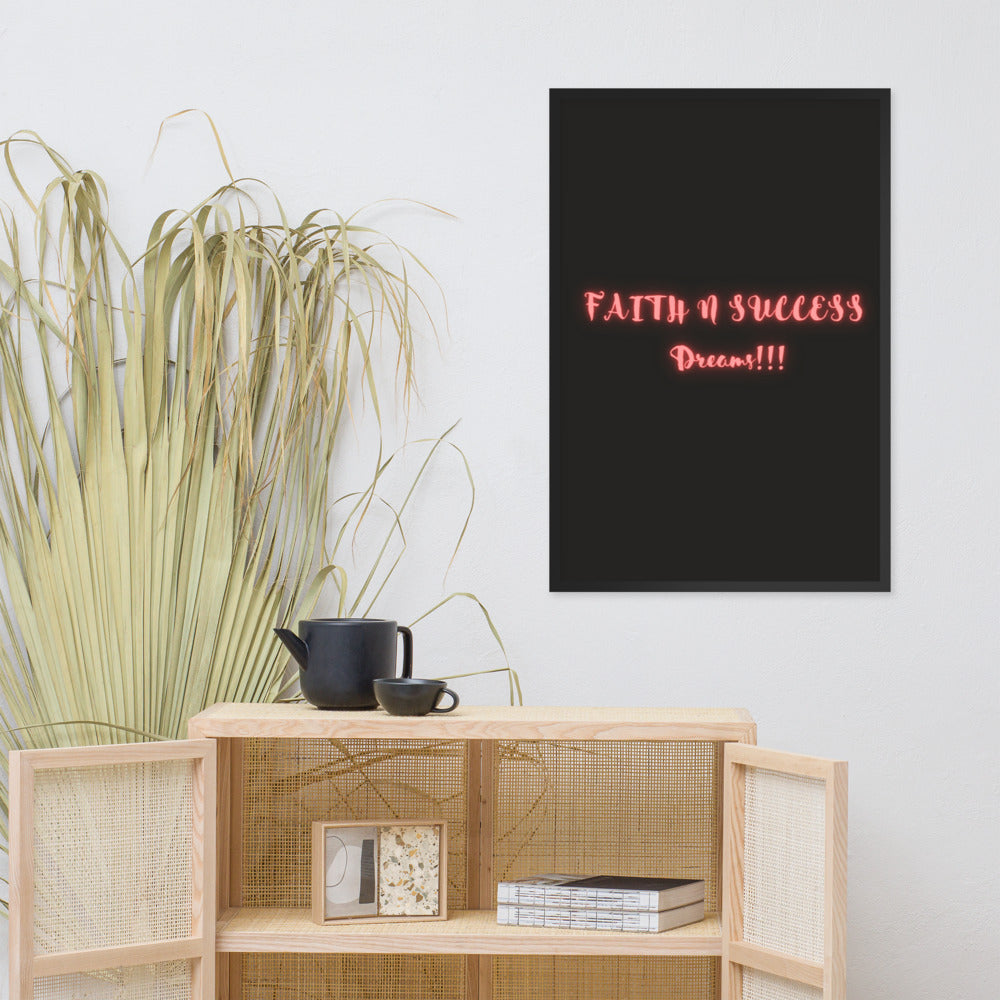 Framed matte paper poster