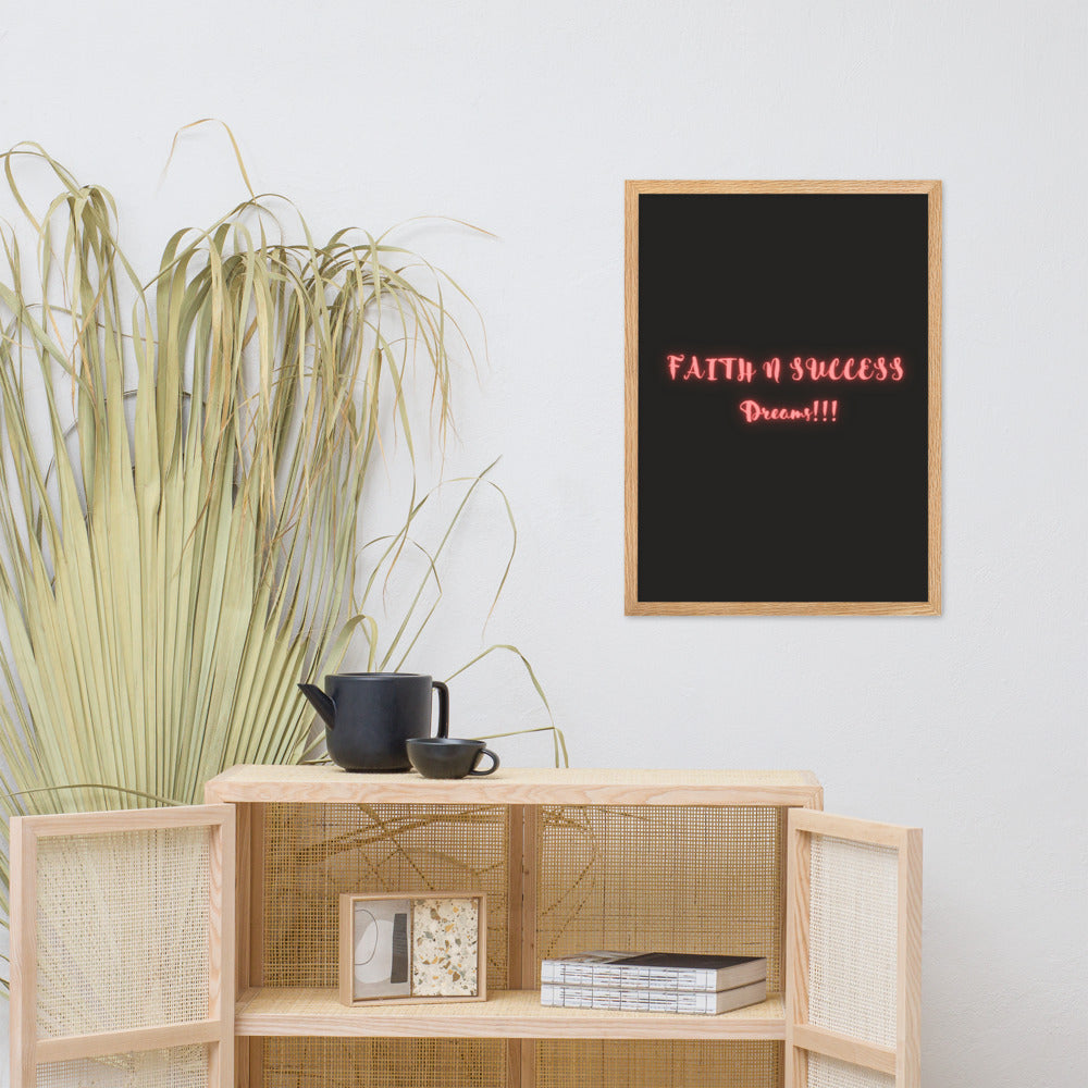 Framed matte paper poster