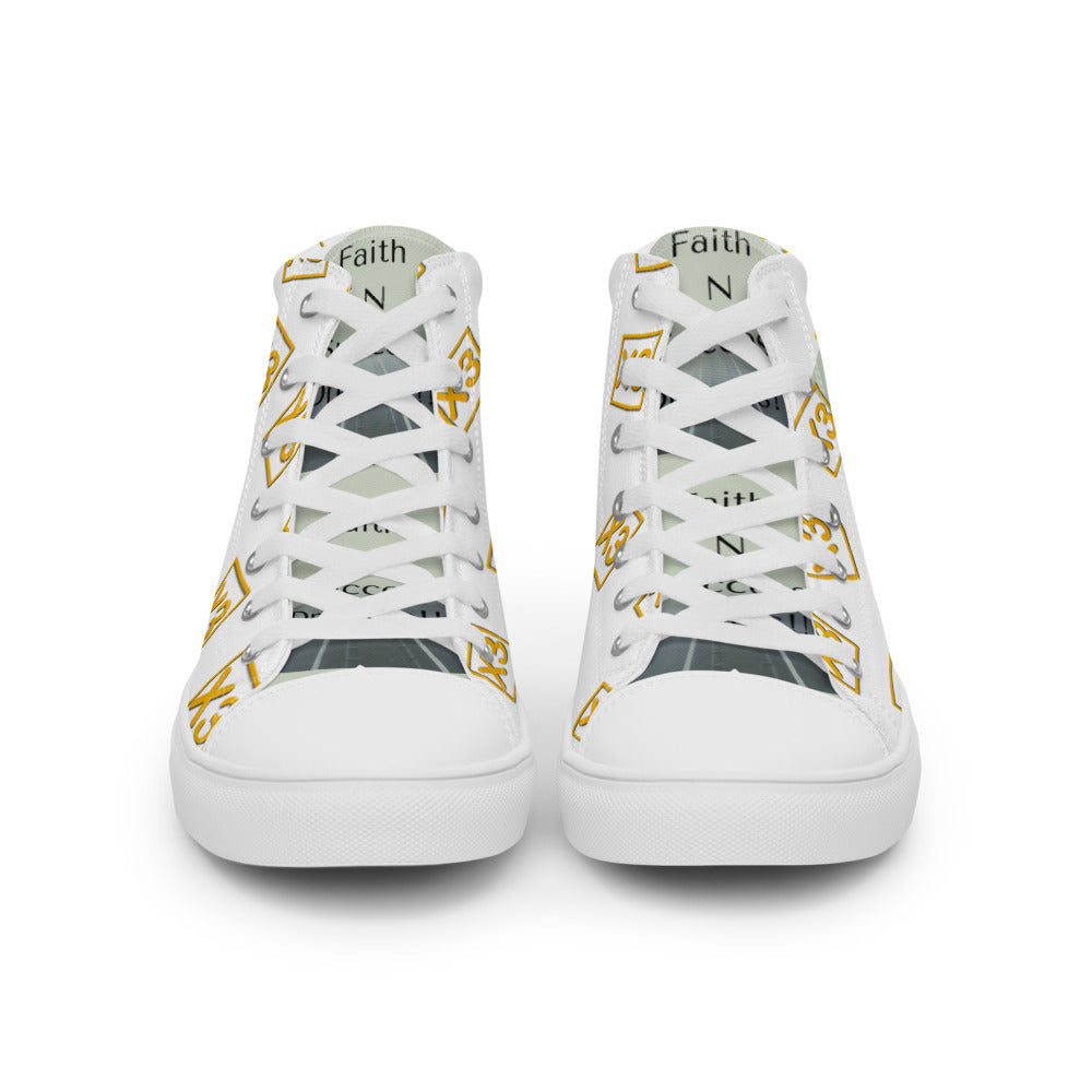 Men’s high top canvas shoes