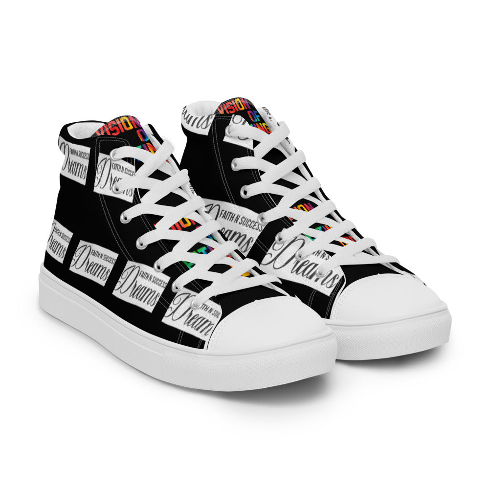Men’s high top canvas shoes