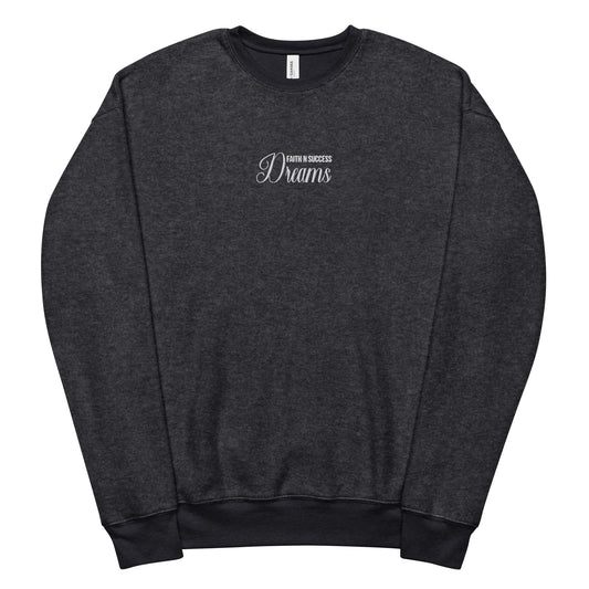 Unisex sueded fleece sweatshirt