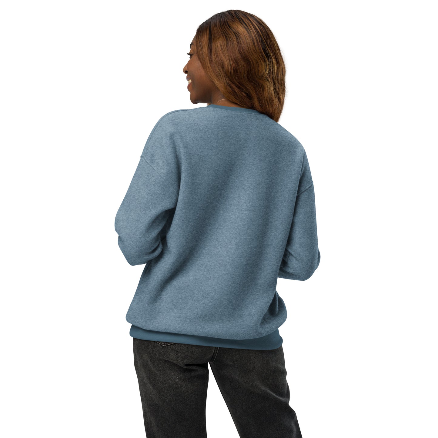 Unisex sueded fleece sweatshirt