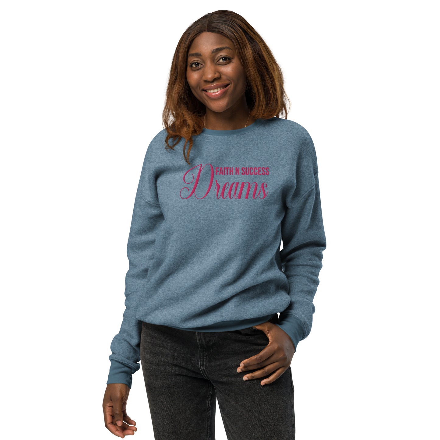 Unisex sueded fleece sweatshirt