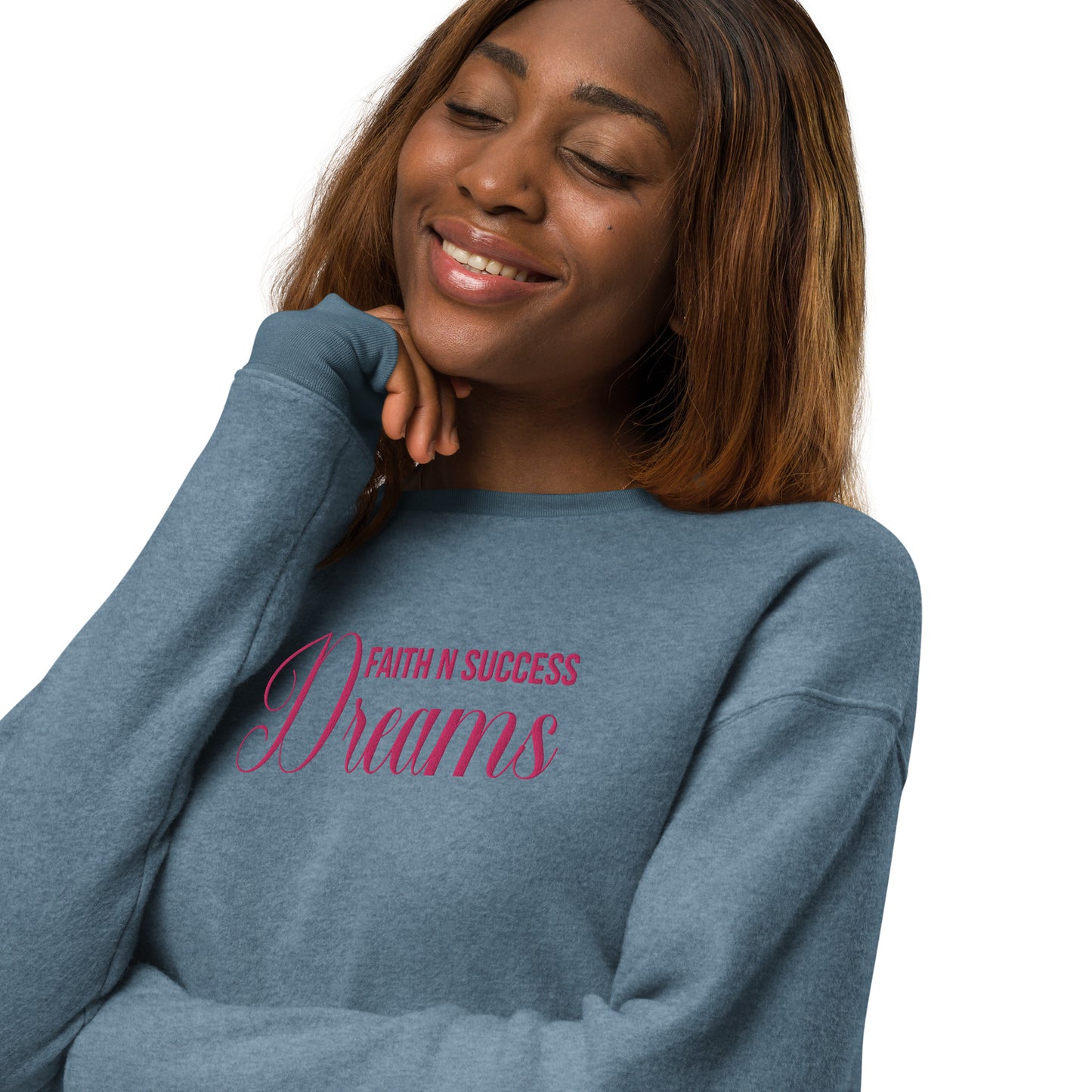 Unisex sueded fleece sweatshirt