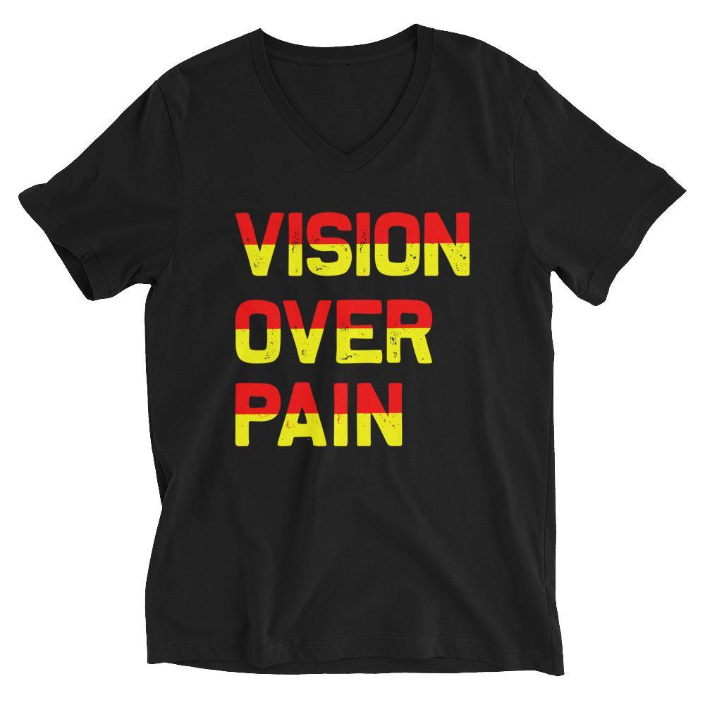 Unisex Short Sleeve V-Neck T-Shirt - Faith N Success Dreams 