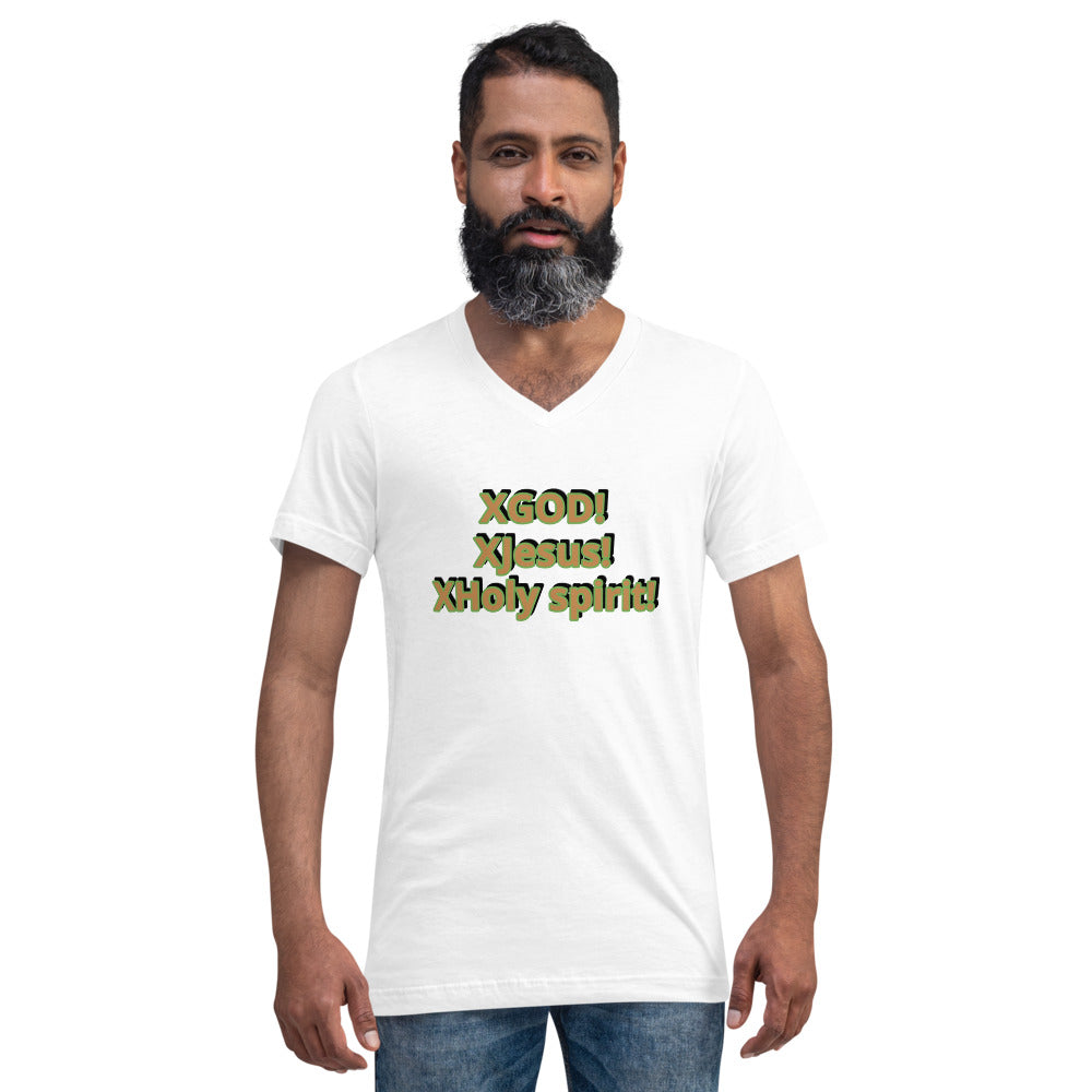 Unisex Short Sleeve V-Neck T-Shirt