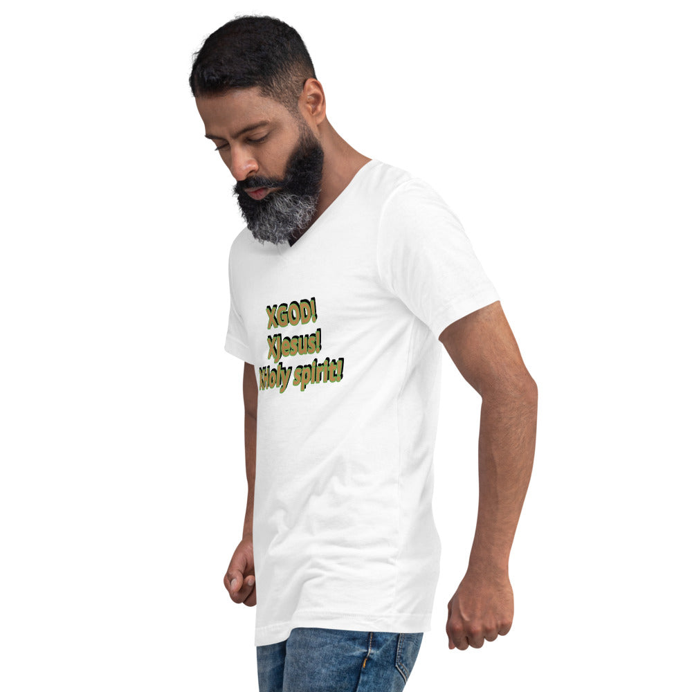 Unisex Short Sleeve V-Neck T-Shirt