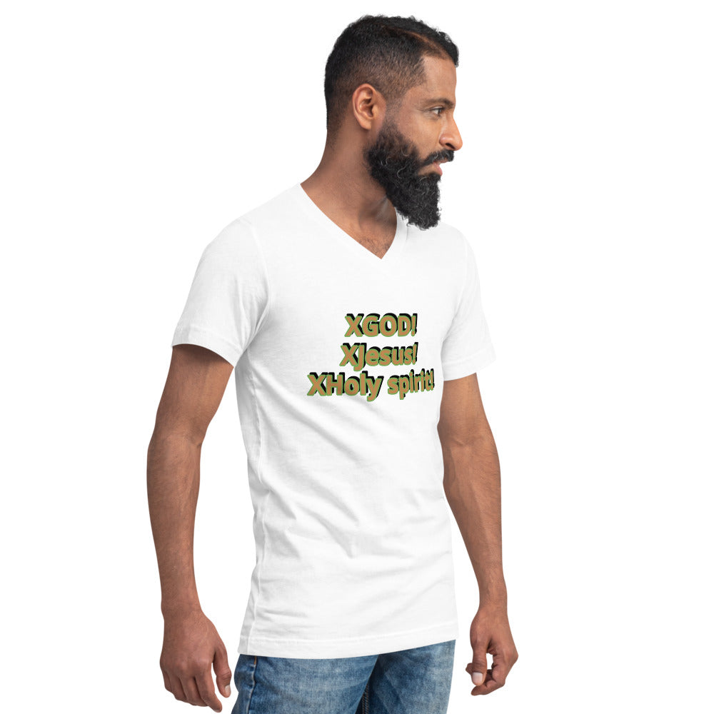 Unisex Short Sleeve V-Neck T-Shirt