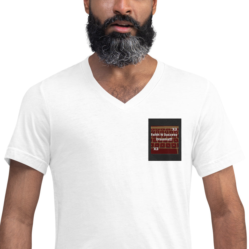 Unisex Short Sleeve V-Neck T-Shirt